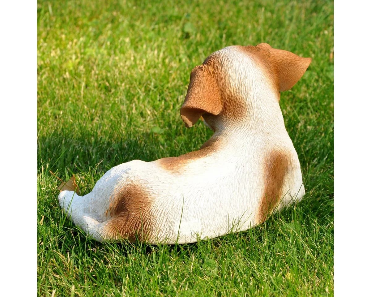 dazikemo Gartenfigur Jack Russel liegend Kunststein - Bild 5