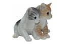 dazikemo Gartenfigur Katzenpaar Kunststein Deko Figur Bild 5
