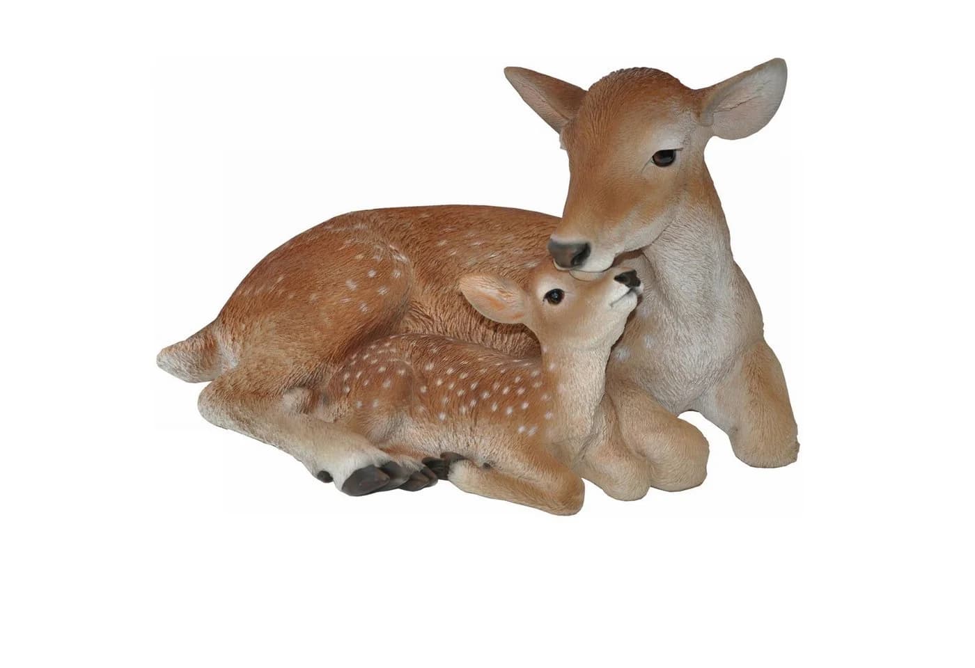 dazikemo Gartenfigur Reh mit Rehkitz Kunststein Deko - Bild 4