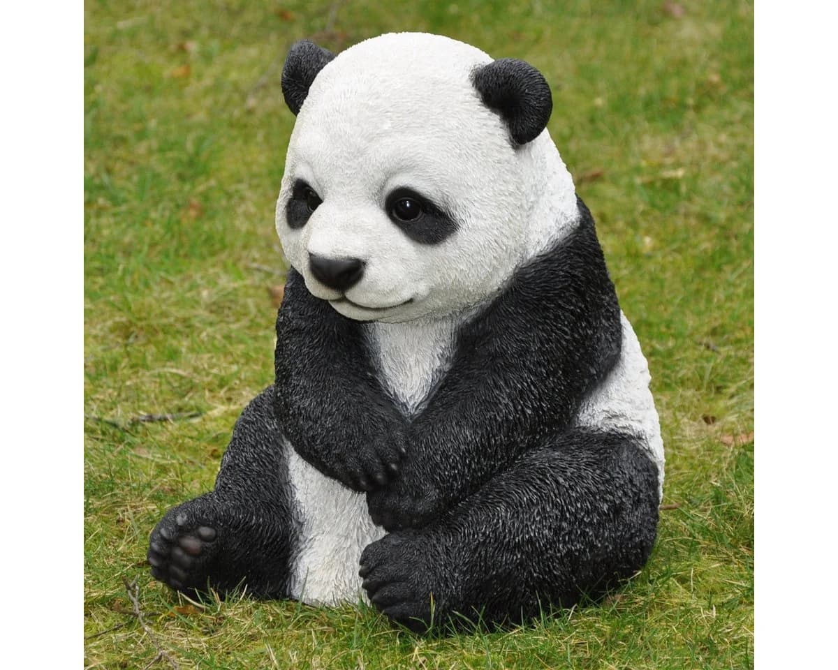 Dazikemo Gartenfigur Sitzender Pandabär Kunststein Deko - Bild 2