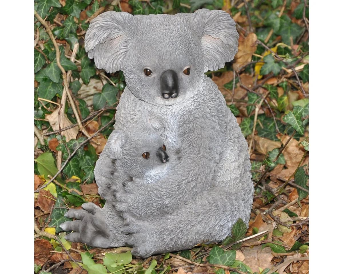 dazikemo Gartenfigur Mutter & Baby Koalabär Kunststein