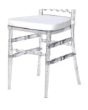 dazikemo Esszimmerstuhl 2x Acryl Polycarbonat Transparent Bild 2