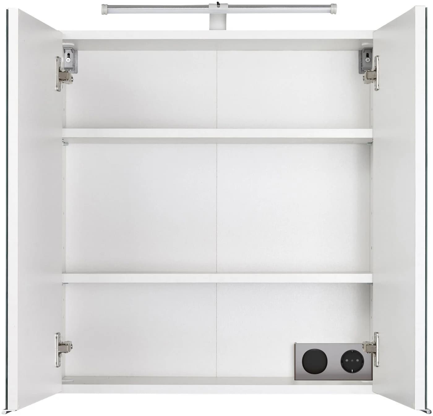 WELLTIME Spiegelschrank Turin Weiß mit LED-Leuchte