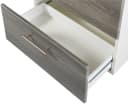 WELLTIME Trento Waschbeckenunterschrank 60cm Weiß/Eiche Rauchsilber Bild 5