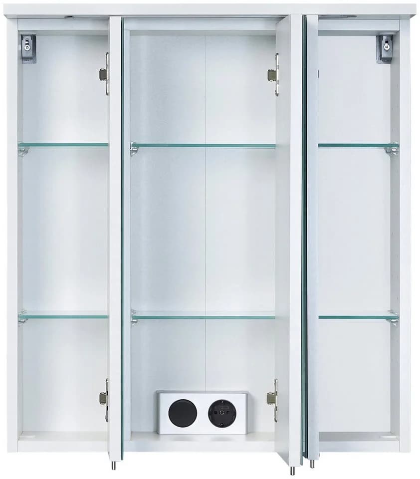 WELLTIME Spiegelschrank Flex Weiß mit LED und Steckdose
