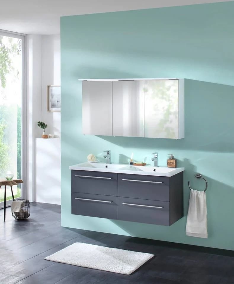WELLTIME Spiegelschrank Flex Weiß mit LED & Steckdose