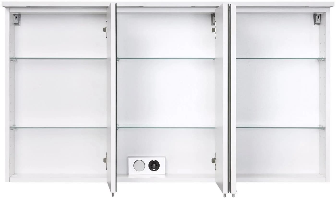 WELLTIME Spiegelschrank Flex Weiß mit LED & Steckdose - Bild 3