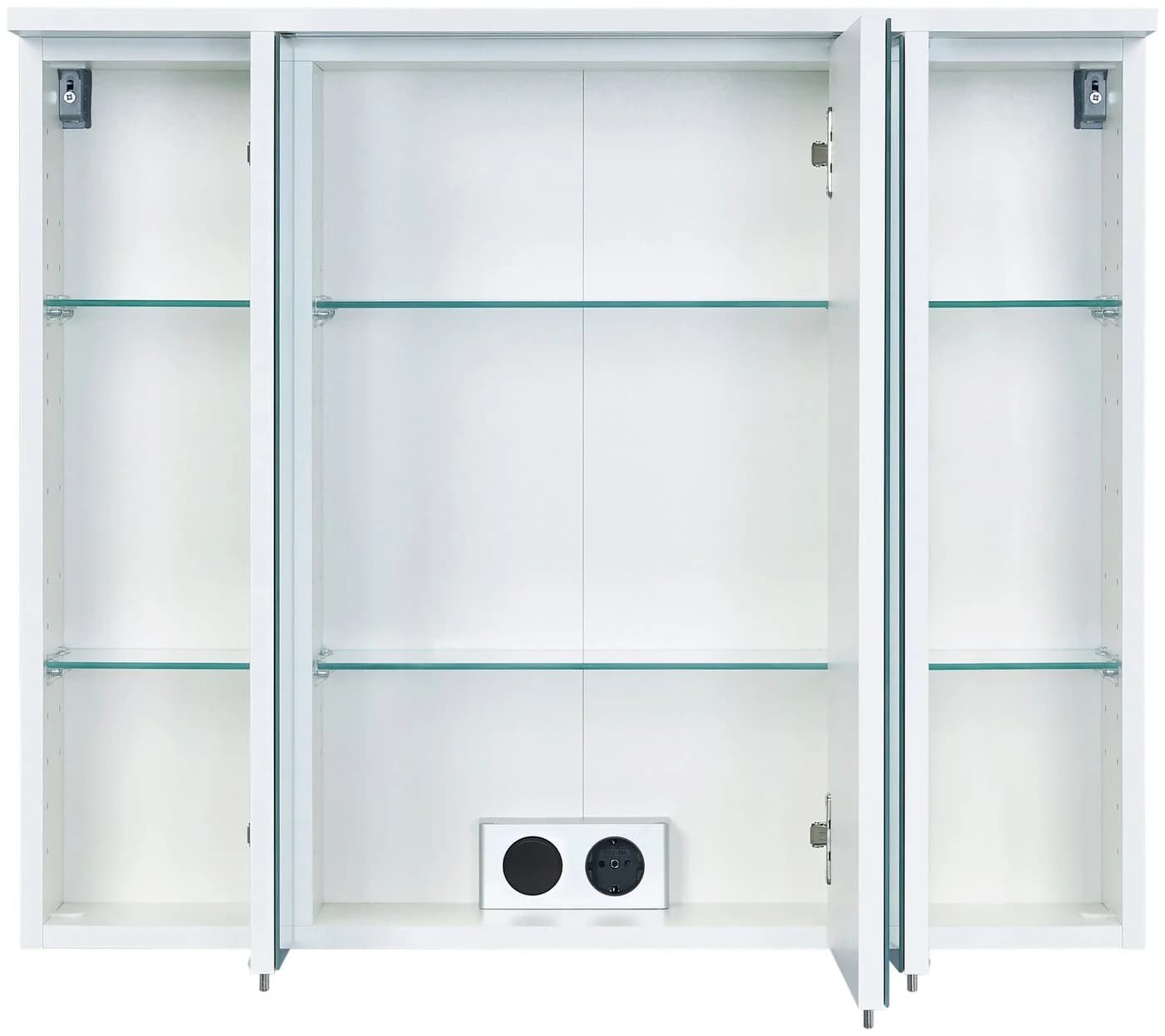 WELLTIME Flex Spiegelschrank Weiß mit LED und Steckdose - Bild 3