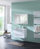 WELLTIME Flex Spiegelschrank Weiß mit LED und Steckdose Bild 1