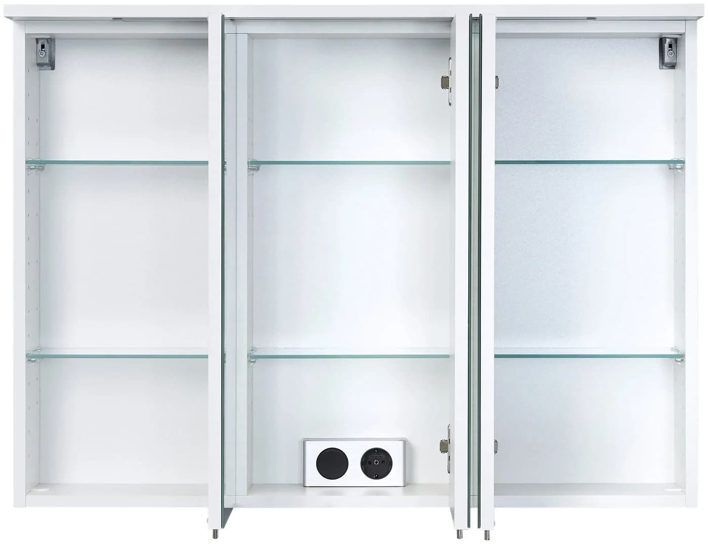 WELLTIME Flex Spiegelschrank Weiß mit LED und Steckdose - Bild 3
