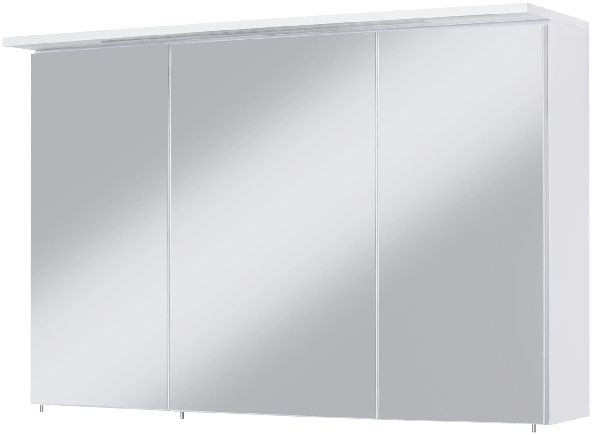 WELLTIME Flex Spiegelschrank Weiß mit LED und Steckdose
