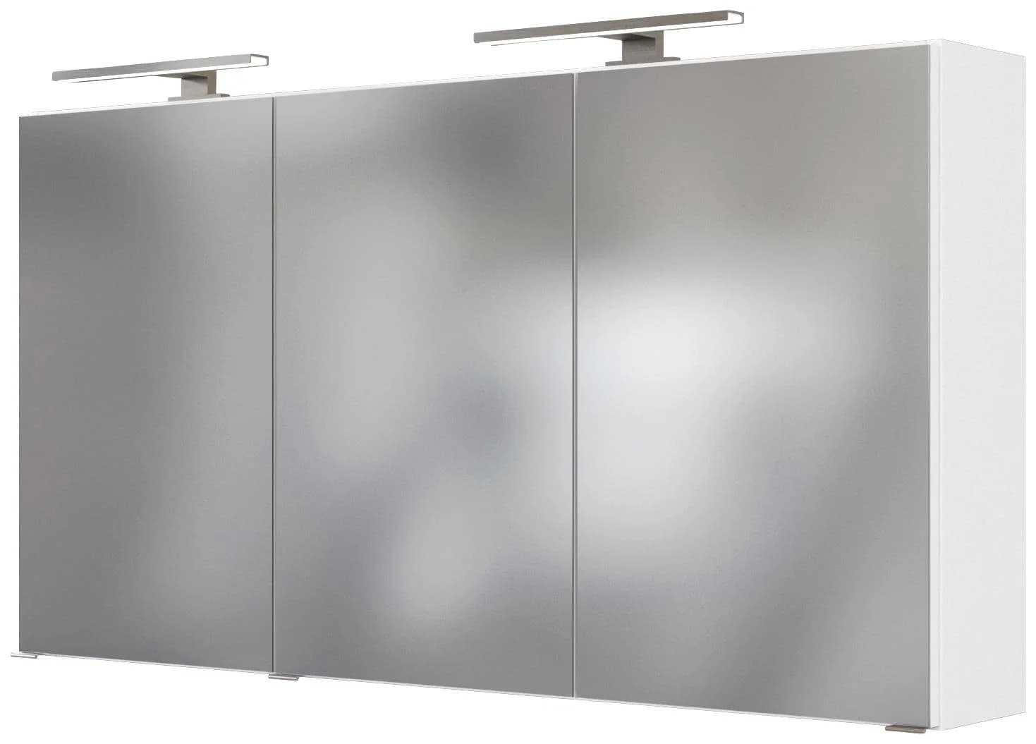 WELLTIME Spiegelschrank Matera Weiß mit LED und Glasböden