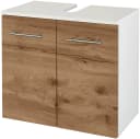 WELLTIME Waschbeckenunterschrank Trento Wotaneiche Weiß Bild 3