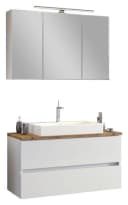 Held Möbel Pienza Badezimmer-Set Eiche Weiß Holzwerkstoff 2 Schubladen 100 cm Bild 1