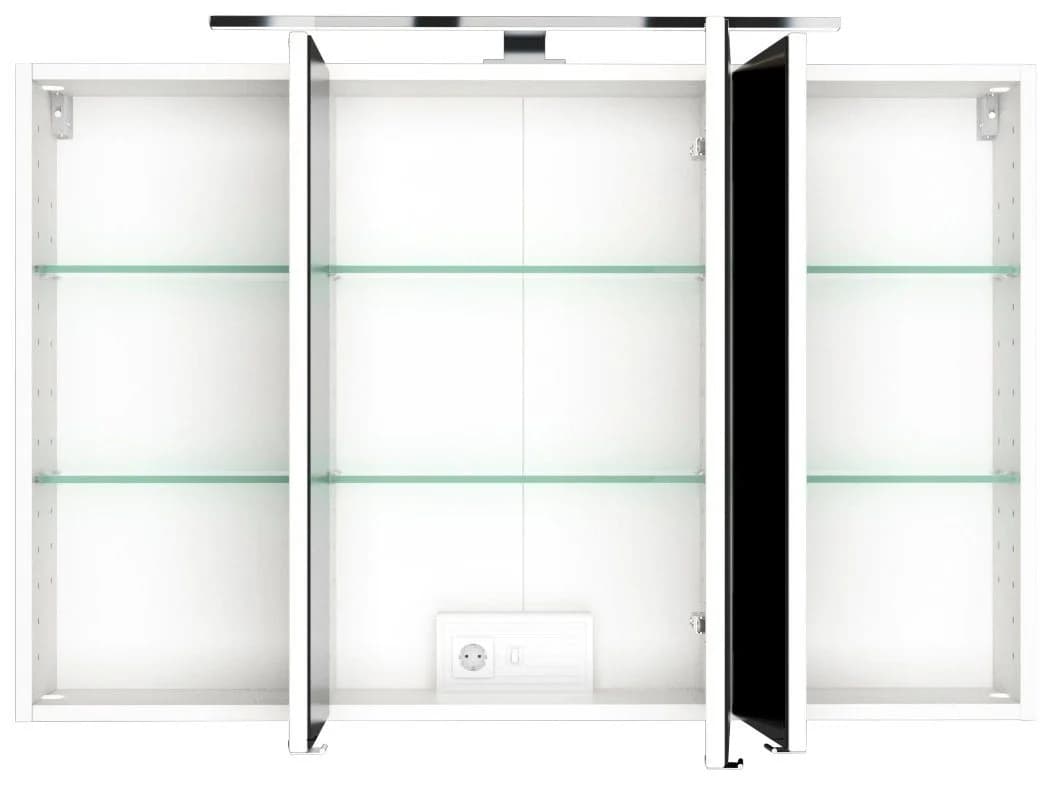 WELLTIME Spiegelschrank Livorno Weiß mit LED-Beleuchtung - Bild 3