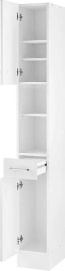 WELLTIME Hochschrank Ribera Weiß 2-Türer mit Schubladen Bild 2