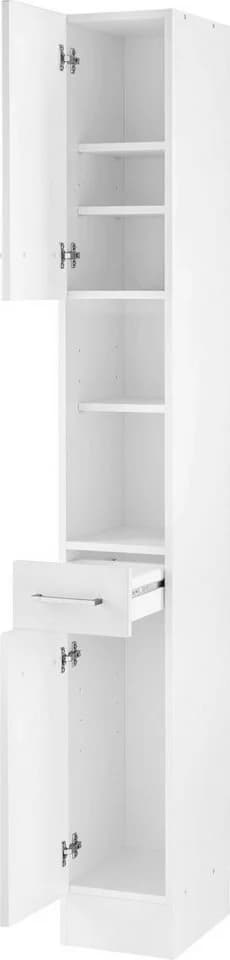 WELLTIME Hochschrank Ribera Weiß 2-Türer mit Schubladen - Bild 2
