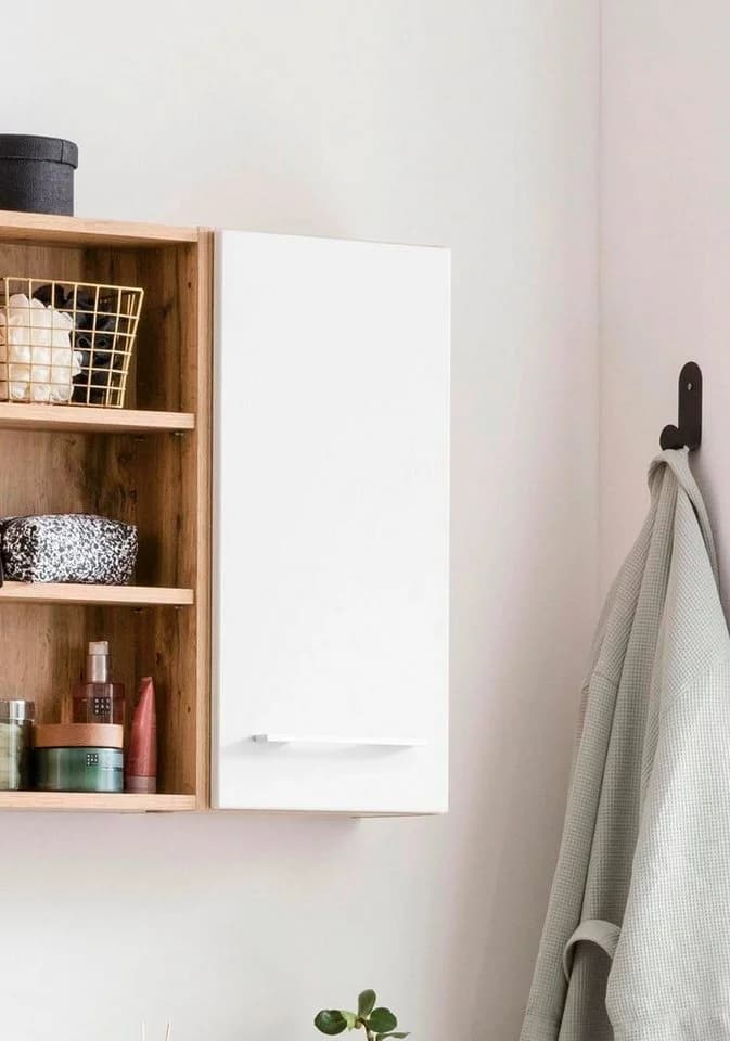 Hängeschrank WELLTIME Soria Weiß Eichefarben Modern