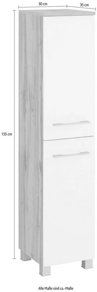 Midischrank WELLTIME Soria Eichefarben 30cm Breite mit Türdämpfer - Bild 3