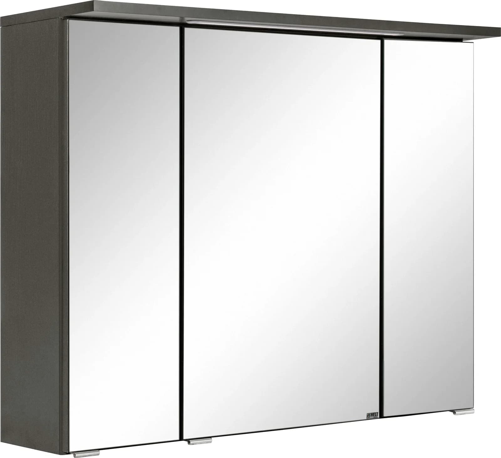 WELLTIME Spiegelschrank Lucca Graphitgrau mit LED und Push-to-Open