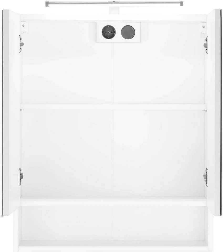WELLTIME Spiegelschrank Ribera Weiß mit LED-Beleuchtung - Bild 4