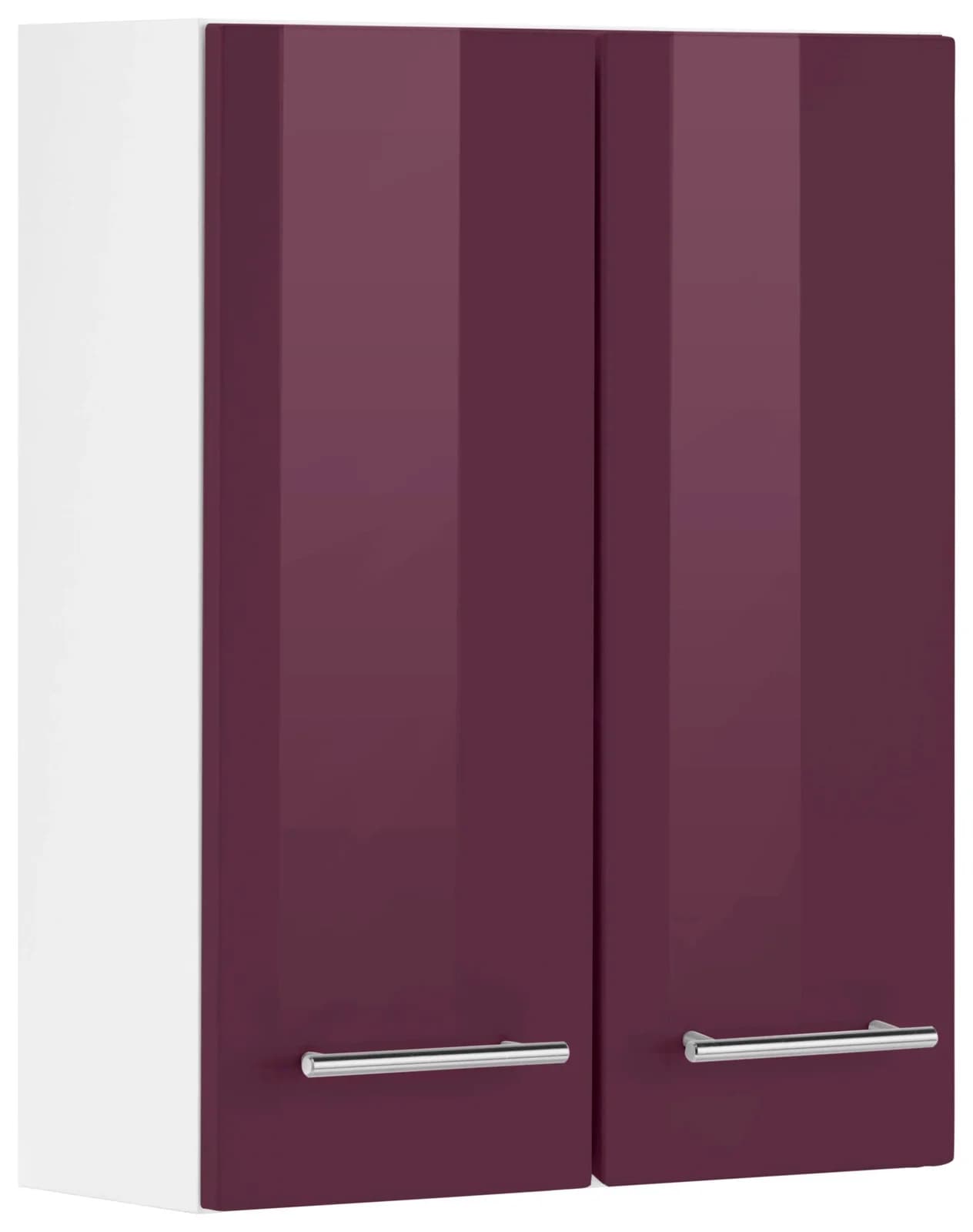 WELLTIME Hängeschrank Venedig Hochglanz aubergine/weiß