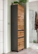 WELLTIME Hochschrank Lucca Grau Eichefarben Modern Bild 1