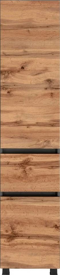 WELLTIME Hochschrank Lucca Grau Eichefarben Modern - Bild 3