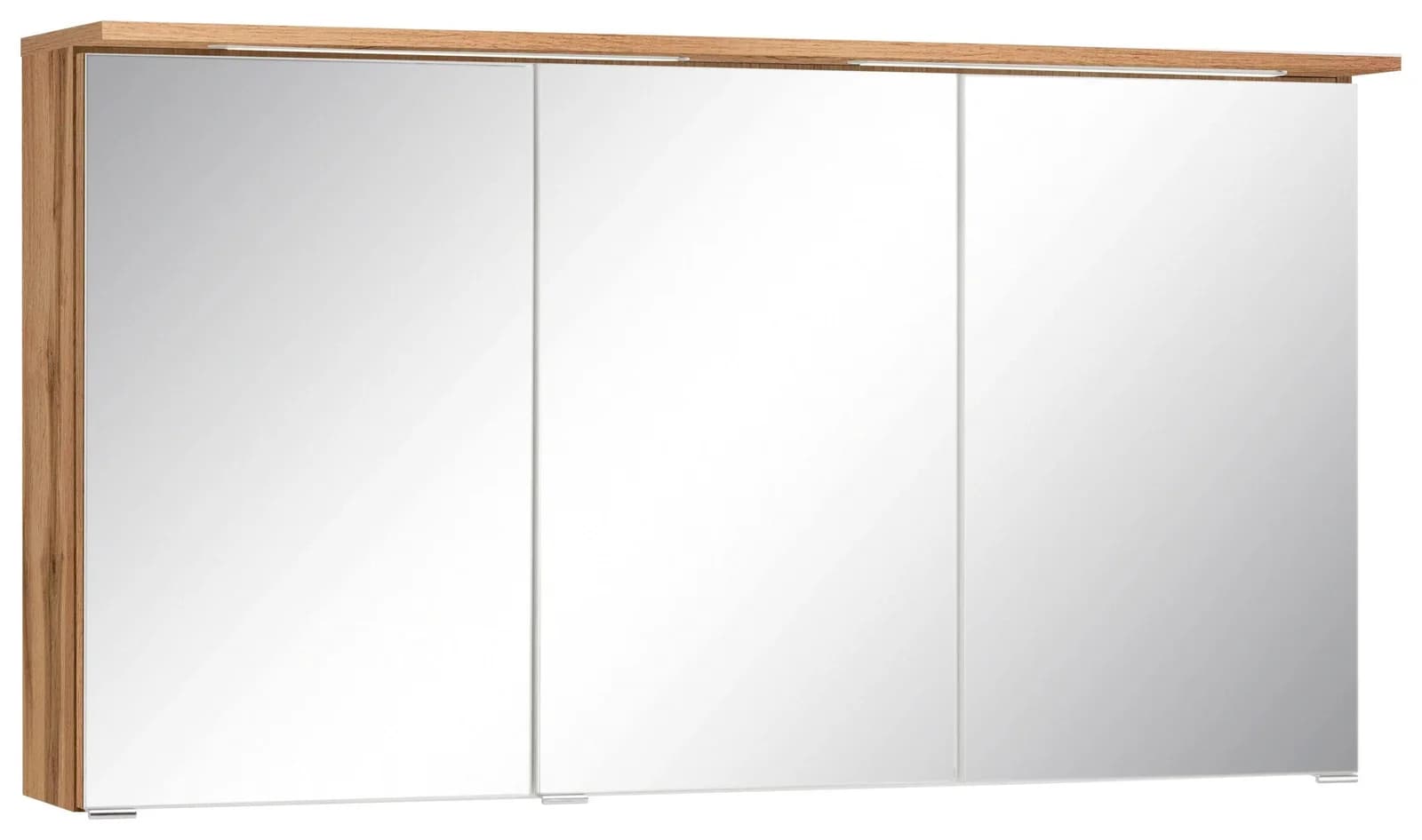 WELLTIME Spiegelschrank Ravenna Braun mit LED-Beleuchtung