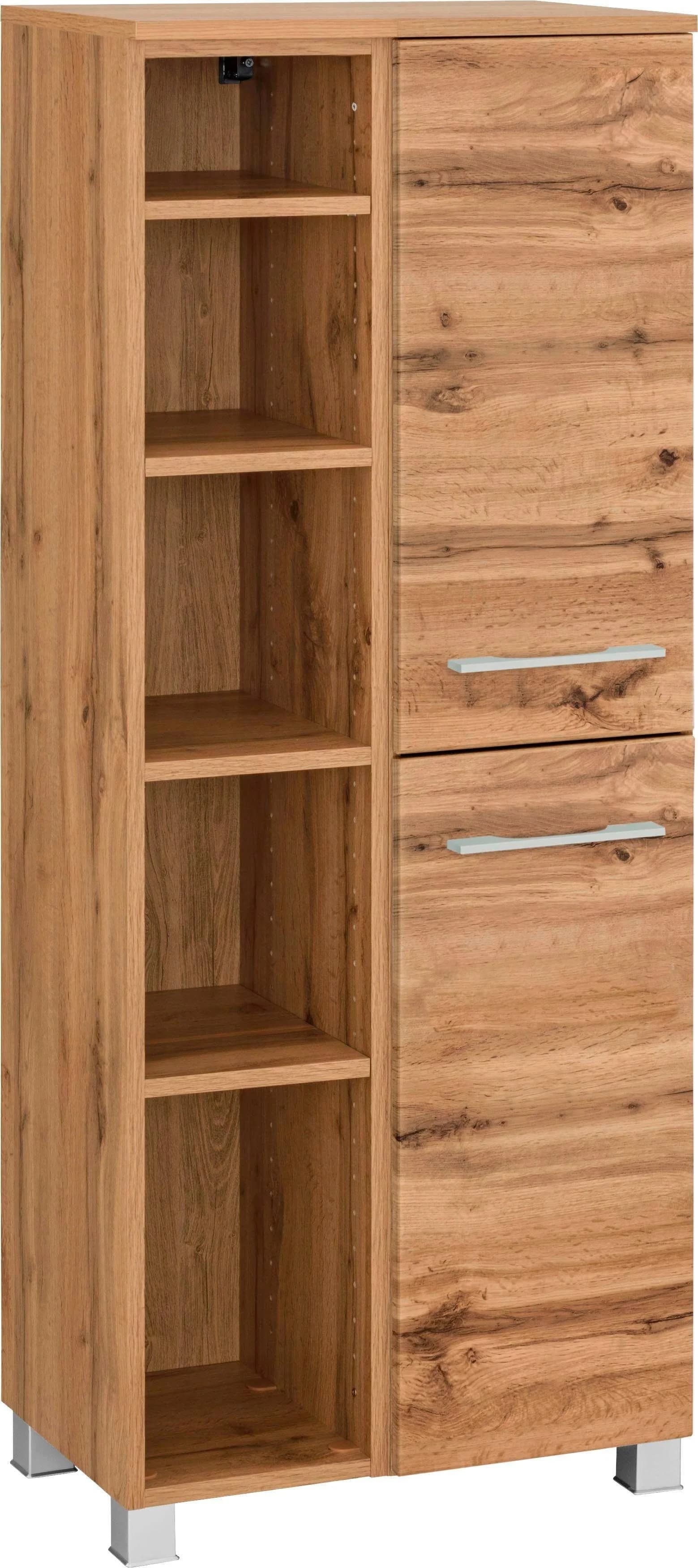 Midischrank WELLTIME Soria Braun Holzwerkstoff mit Türdämpfer