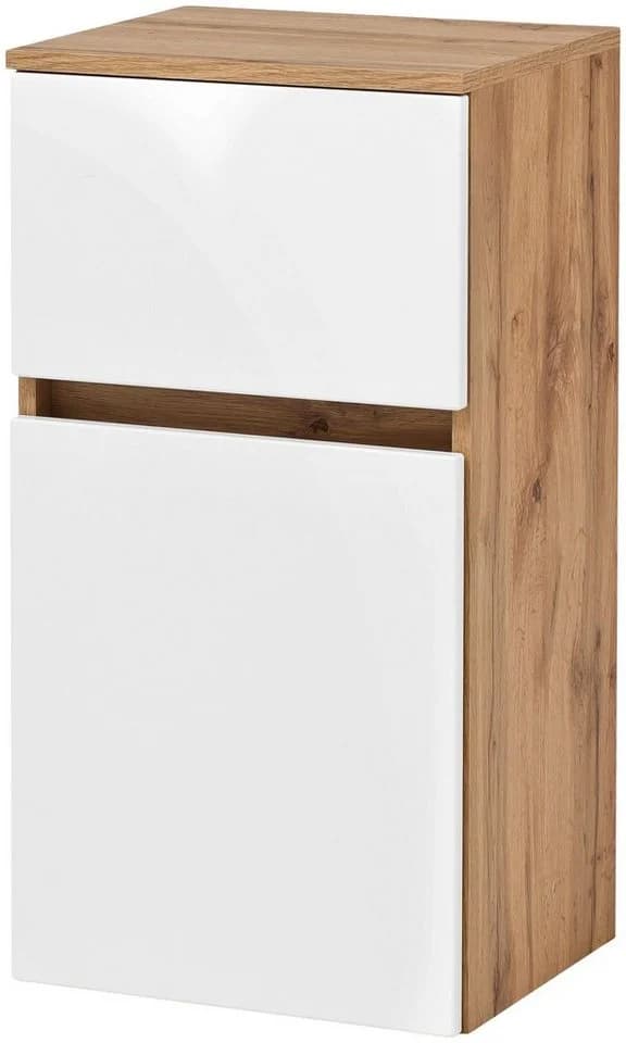 welltime Unterschrank Kaunas 40 cm Weiß/Wotaneiche Soft-Close - Bild 2
