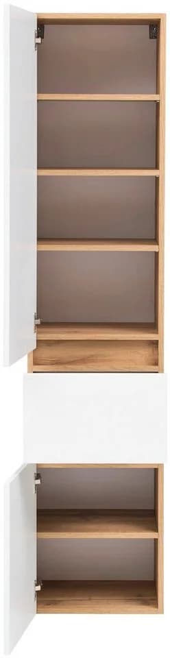 Welltime Seitenschrank Kaunas Weiß Wotaneiche mit Soft-Close - Bild 3