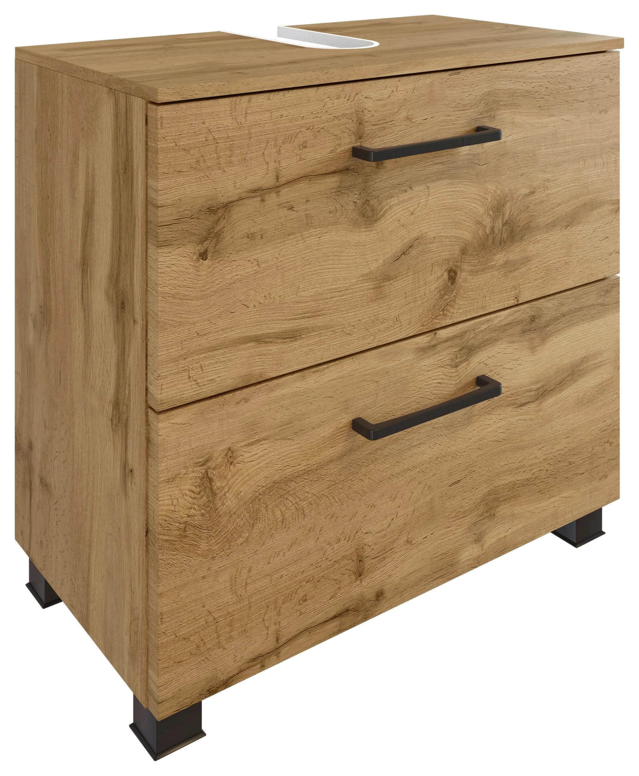 Held Waschbeckenunterschrank Manchester Eiche Metall