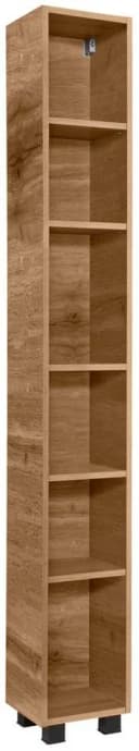 WELLTIME Hochschrank Trento Badregal Braun Wotaneiche 180 cm Bild 3