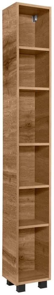 WELLTIME Hochschrank Trento Badregal Braun Wotaneiche 180 cm - Bild 3