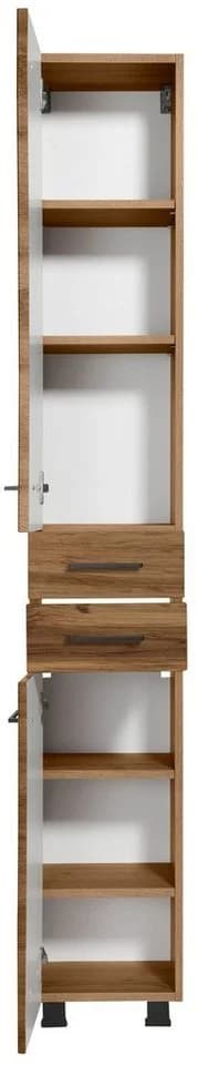 WELLTIME Hochschrank Trento Braun 30cm Breite Viel Stauraum - Bild 4