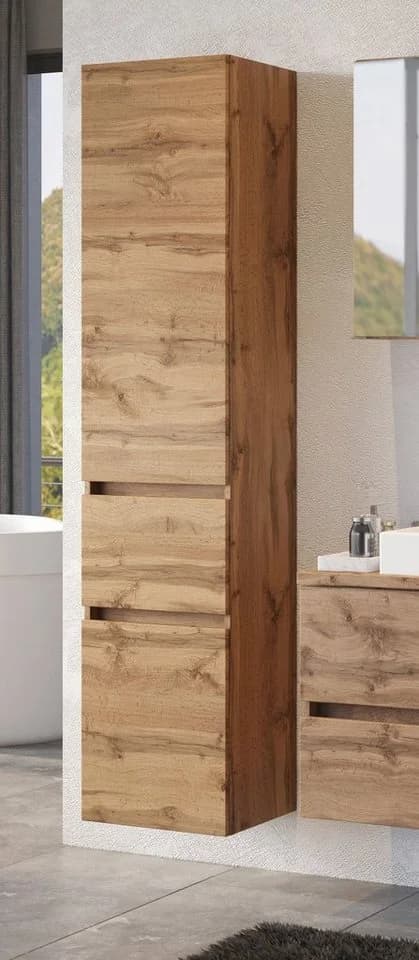 welltime Seitenschrank Livorno Braun Holzwerkstoff Stehend/Hängend