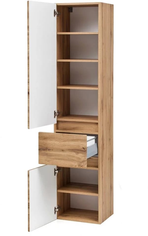 welltime Seitenschrank Livorno Braun Holzwerkstoff Stehend/Hängend - Bild 3