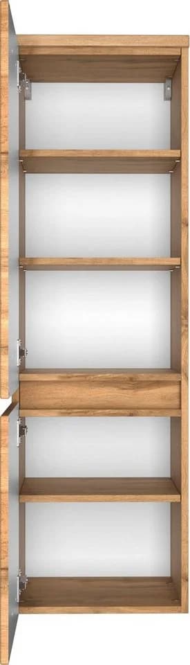 welltime Midischrank Livorno Wotan-Eiche/Braun Flexibel Montierbar - Bild 3