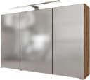 welltime Spiegelschrank Livorno mit LED-Beleuchtung Braun/Silber Bild 2