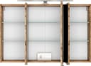 welltime Spiegelschrank Livorno mit LED-Beleuchtung Braun/Silber Bild 3