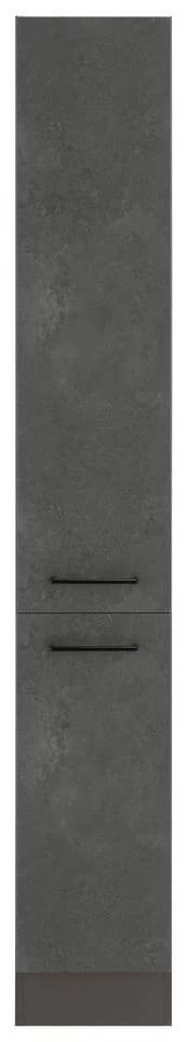 Apothekerschrank KOCHSTATION "KS-Tulsa" Grau Metallgriffe