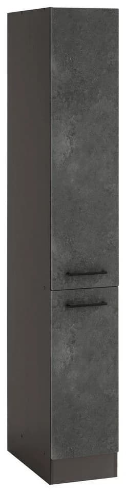 Apothekerschrank KOCHSTATION "KS-Tulsa" Grau Metallgriffe - Bild 2