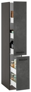 Apothekerschrank KOCHSTATION "KS-Tulsa" Grau Metallgriffe Bild 3