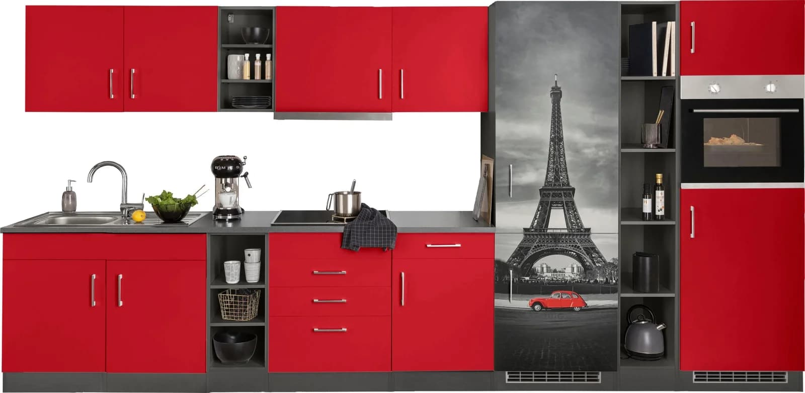 Küchenzeile KS-Paris - Komplettküche mit Induktion