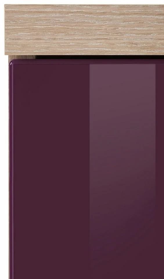 Sitzbank KS-Samos von Kochstation Aubergine Hochglanz Eiche Sonoma - Bild 5