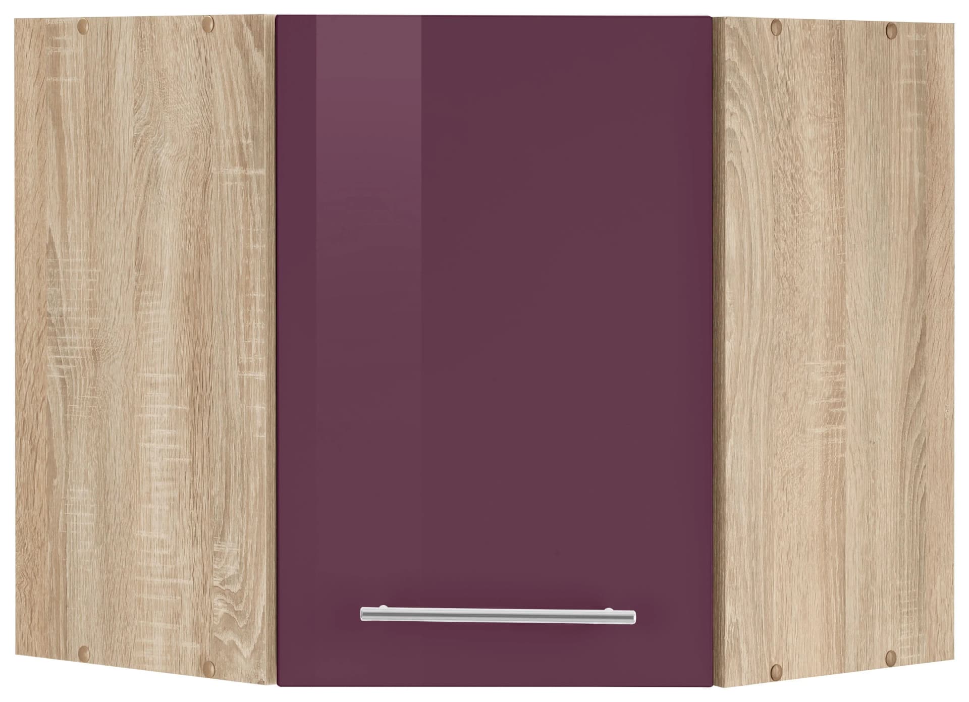 Kochstation Eckhängeschrank KS-Eton Aubergine Hochglanz