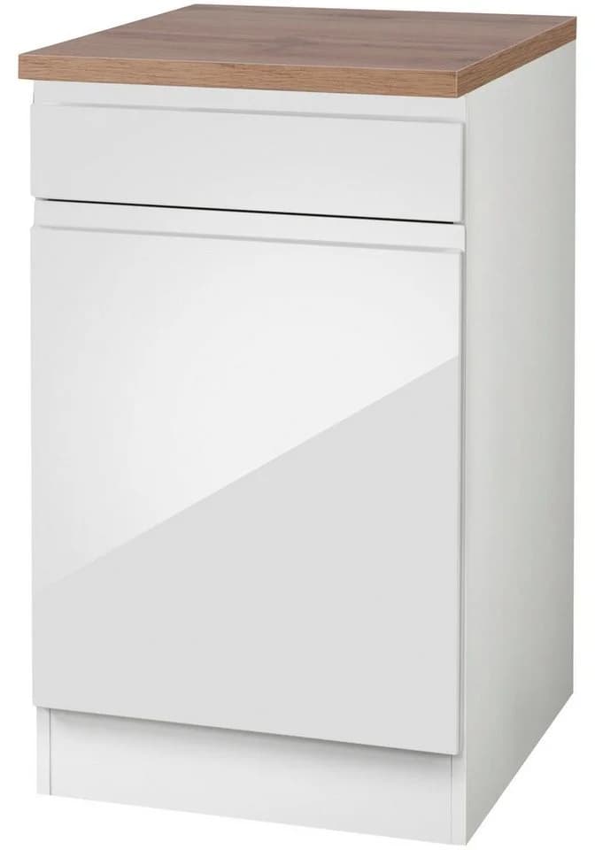 Kochstation KS-Virginia Unterschrank Weiß Hochglanz 50cm - Bild 2