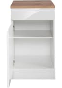 Kochstation KS-Virginia Unterschrank Weiß Hochglanz 50cm Bild 3