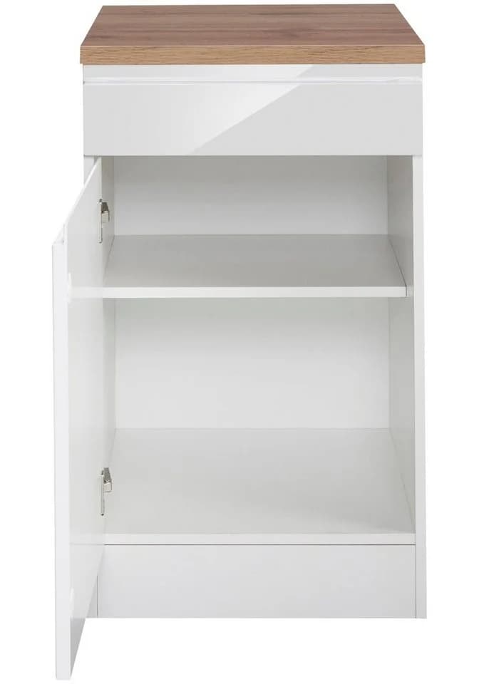 Kochstation KS-Virginia Unterschrank Weiß Hochglanz 50cm - Bild 3